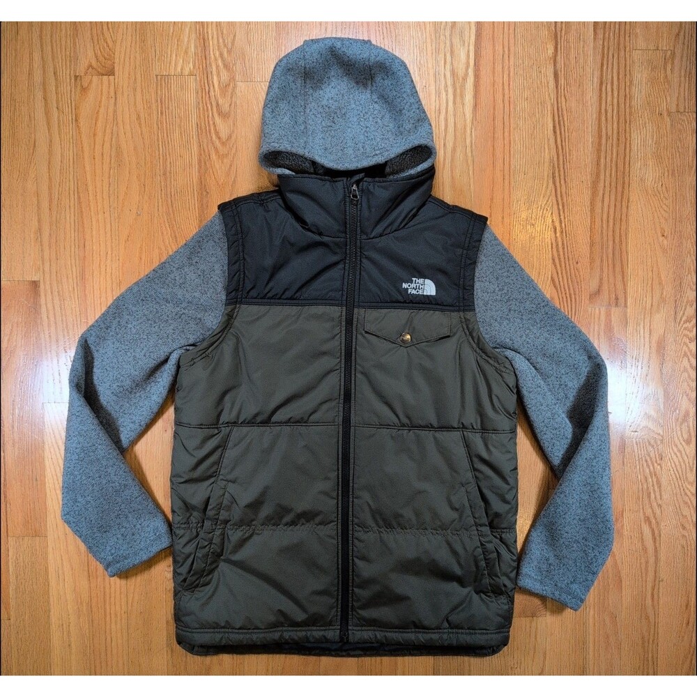 The North Face Youth Gordon Lyons Varsity Insulated Vest Hoodie Jacket XL 18/20